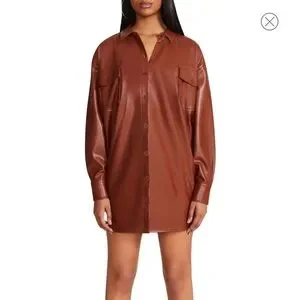 Laid Back Layers Faux Leather Shacket, BB DAKOTA BY STEVE MADDEN Laid Back Layers Faux Leather Shacket, BB DAKOTA BY STEVE MADDEN